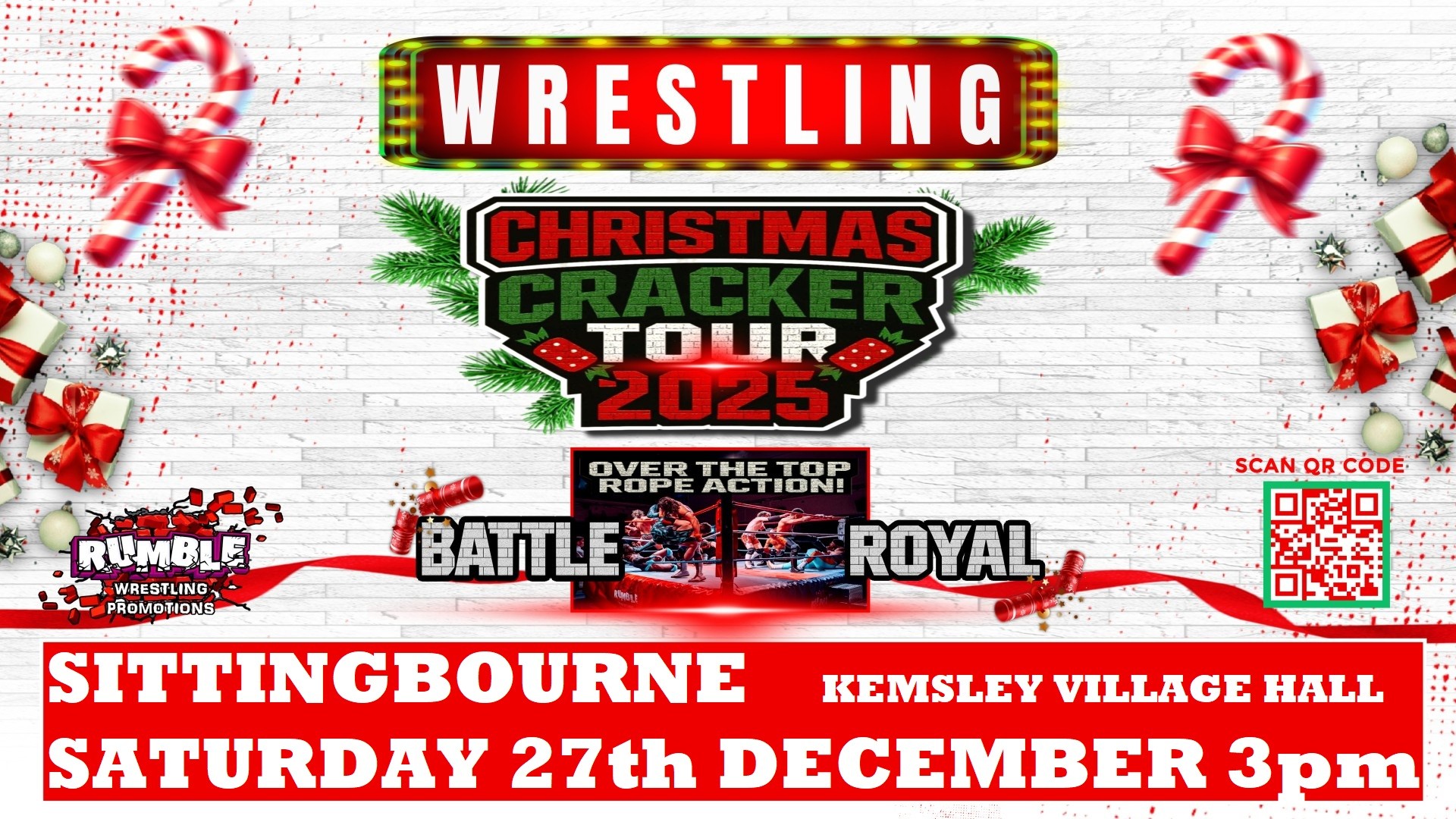 RUMBLE WRESTLING'S CHRISTMAS CRACKER TOUR COMES TO KEMSLEY